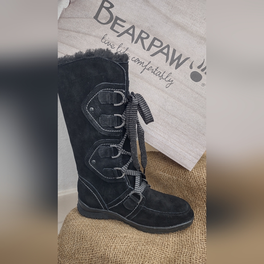 NWT Bearpaw Women's Justice Black Winter Boots Size 7